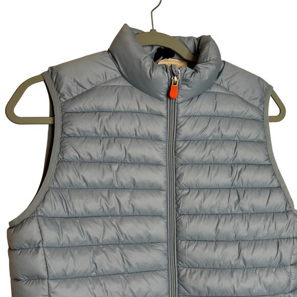 Save The Duck Charlotte Puffer Vest in Blue NWT Size 1/S - Picture 3 of 11